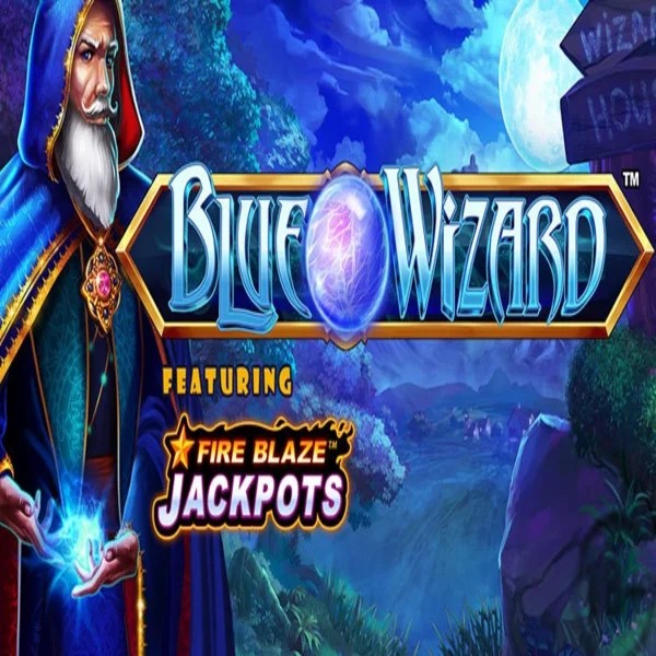 Blue Wizard Fire Blaze Jackpots by Rarestone Gaming, showcased at igobet.eu – game logo